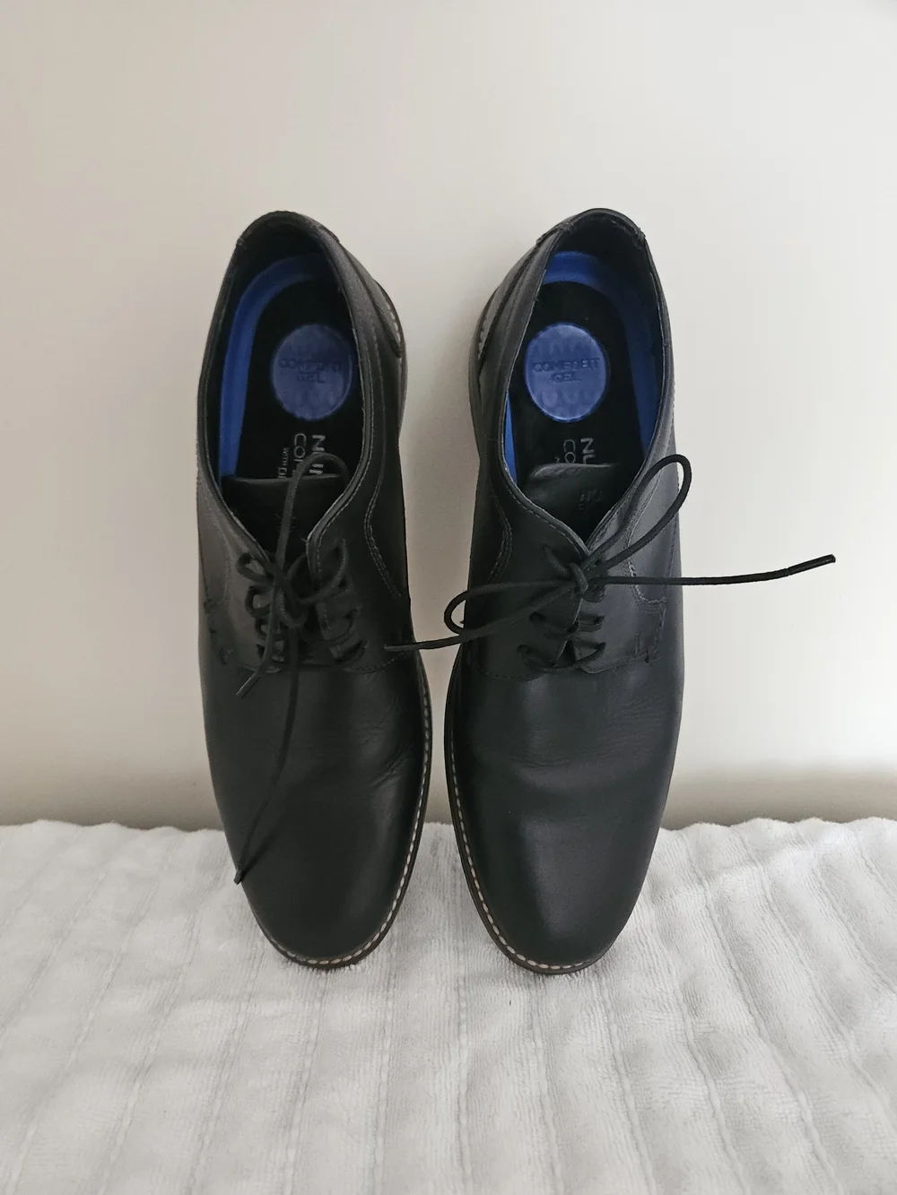 Nunn Bush Comfort Gel Dress Flex Black Leather Lace-Up Derby Shoes 11 M